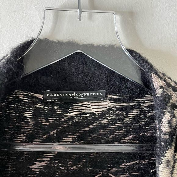 Peruvian Connection Talia Alpaca Blend Cardigan Sweater Coat medium - Picture 5 of 14